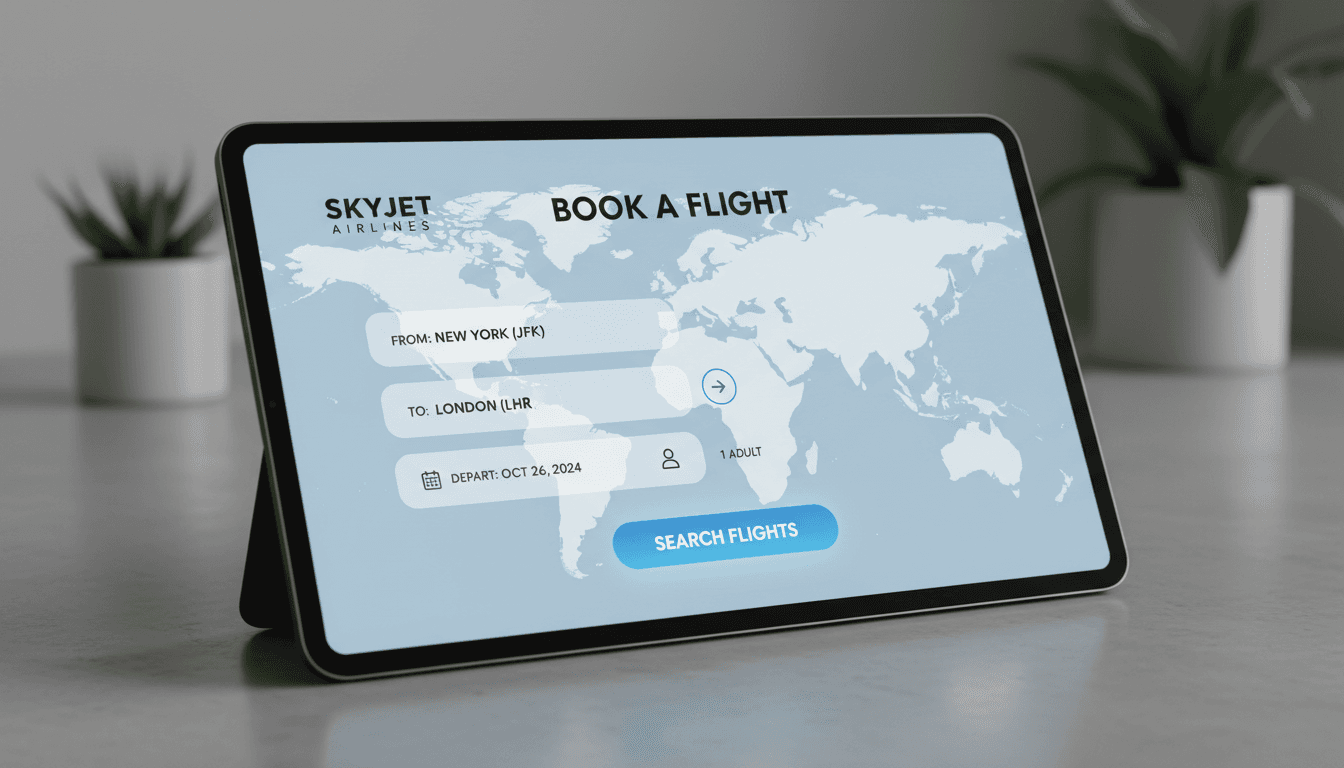 Simplified booking process